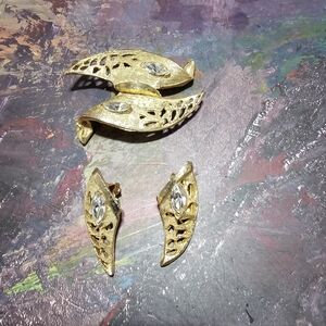 Elegant Gold Leaf Jewelry Set